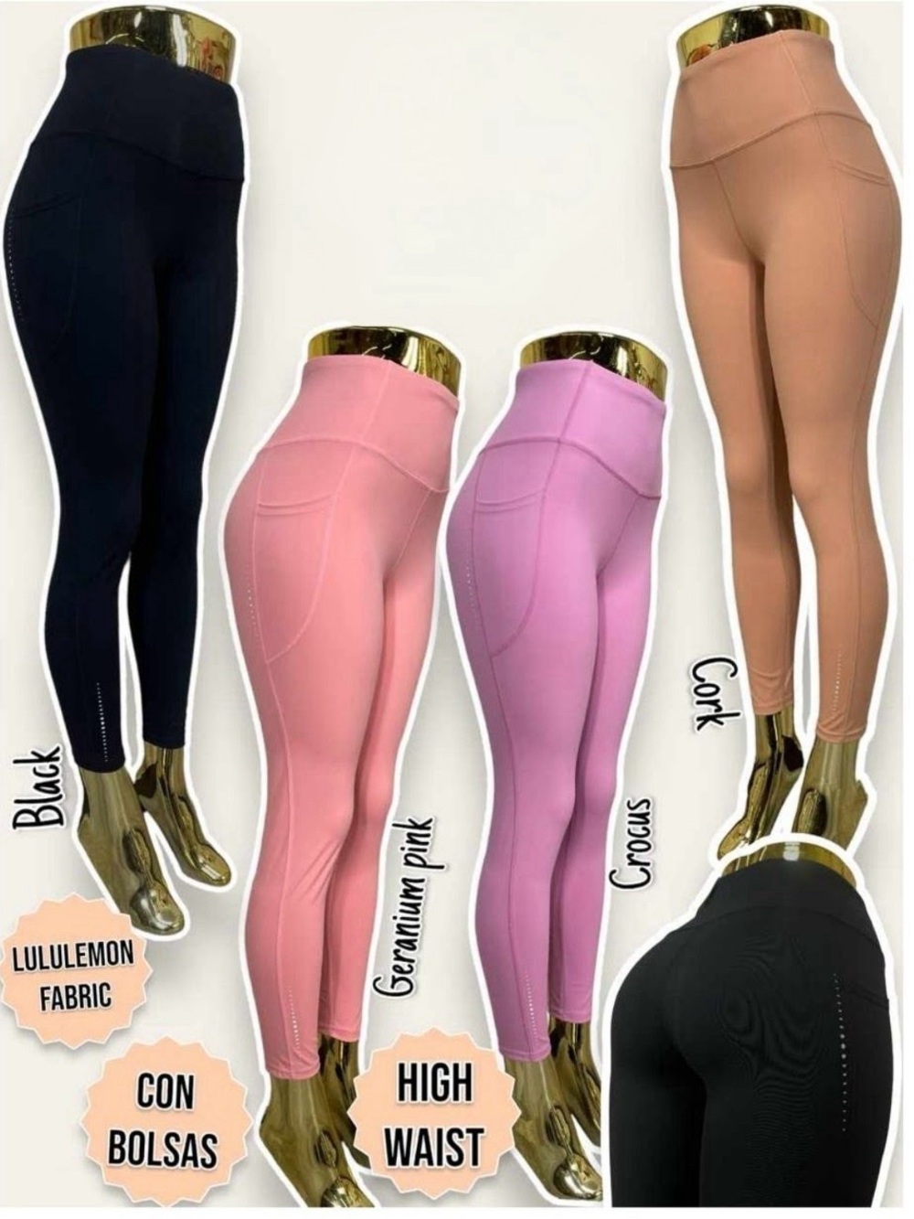 High-Waist Women's Leggings — Cork